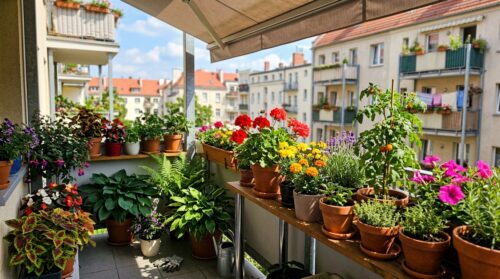 dowiedz się, jakie rośliny doniczkowe najlepiej rosną na miejskim balkonie w zależności od nasłonecznienia – od słonecznych miejsc po zacienione zakątki.