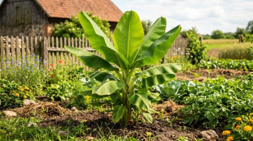 odkryj, jak tradycyjni rolnicy wykorzystują bananowca w ogrodzie jako naturalną roślinę ochronną i towarzyszącą, aby wspierać wzrost innych roślin.