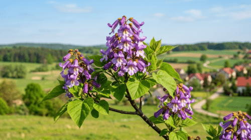 paulownia to szybko rosnące drzewo, które konkuruje z bambusem, oferując jednocześnie piękne, zachwycające kwitnienie idealne dla każdego ogrodu.