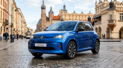 renault 4 e-tech zdobywa popularność w wielkiej brytanii i jest faworytem do tytułu samochodu roku, łącząc nowoczesną technologię z klasycznym designem.