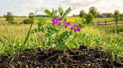 ta dzika roślina naturalnie wzbogaca glebę bez konieczności siewu, przygotowując teren pod przyszłe plony i wspierając zdrowy rozwój upraw.
