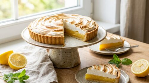 Kwaśna i chrupiąca – wiosenna tarta cytrynowa z bezą pobudzi Twoje zmysły